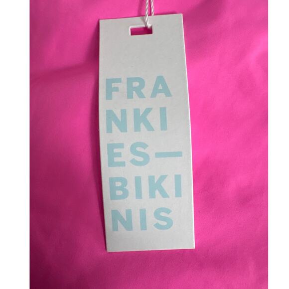 NWT Frankies Bikinis Gemma One Piece Wrap Swimsuit Knockout Pink Size S - Picture 6 of 12